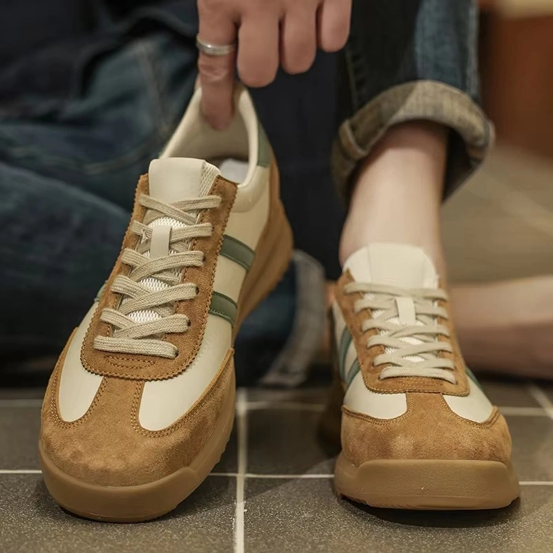 Men's Top Leather Shoes Business Casual Sneakers Customizable Hiking