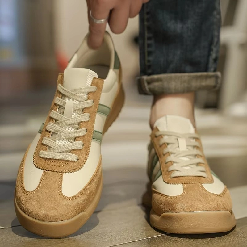 Men's Top Leather Shoes Business Casual Sneakers Customizable Hiking