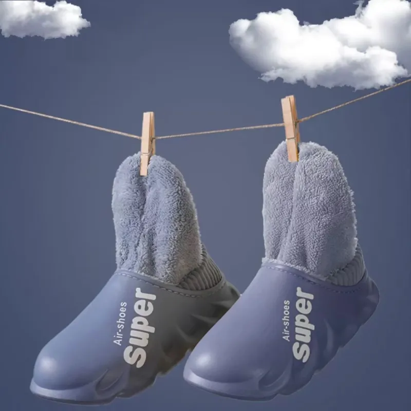 Men's Winter Warm EVA Cotton Shoes Non-Slip Waterproof Slippers